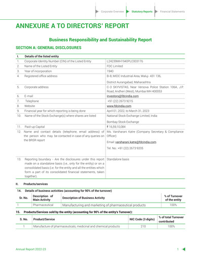 Miniature FDC India Rapport ESG 2022-2023