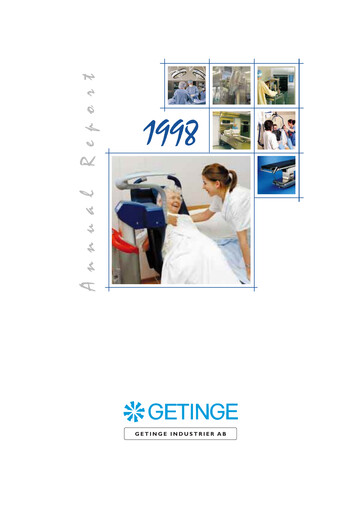 Thumbnail Getinge Annual Report 1998