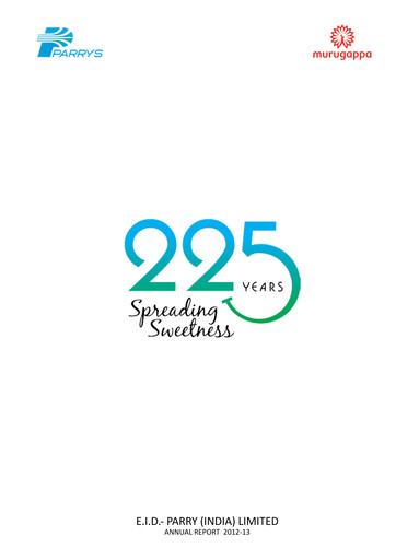 Miniature East India Distilleries Parry Rapport annuel 2012-2013