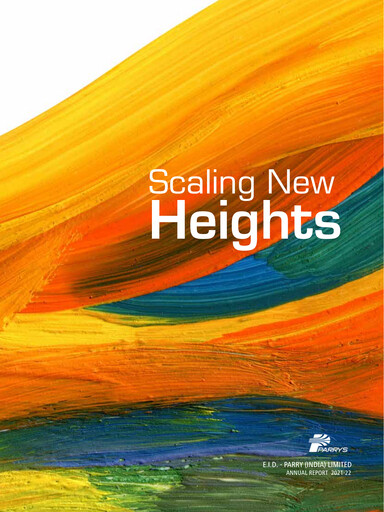 Miniature East India Distilleries Parry Rapport annuel 2021-2022