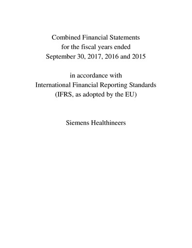 Thumbnail Siemens Healthineers Financial Statement 2015-2017