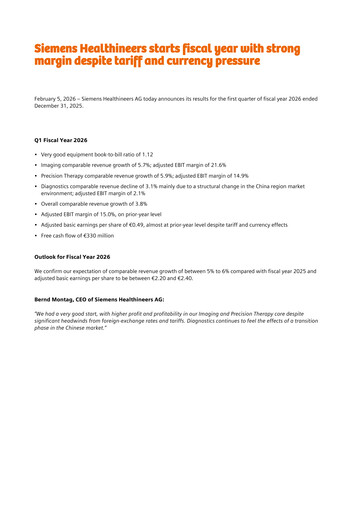 Thumbnail Siemens Healthineers Quarterly Report 2026-q1