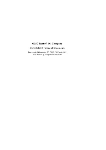 Thumbnail Rosneft Bilan financier 2005
