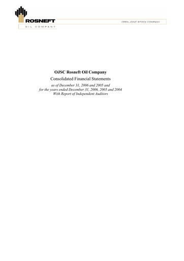 Thumbnail Rosneft Bilan financier 2006