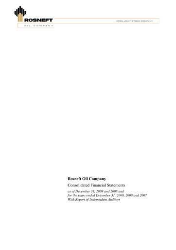 Thumbnail Rosneft Bilan financier 2009