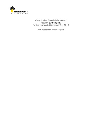 Thumbnail Rosneft Bilan financier 2015