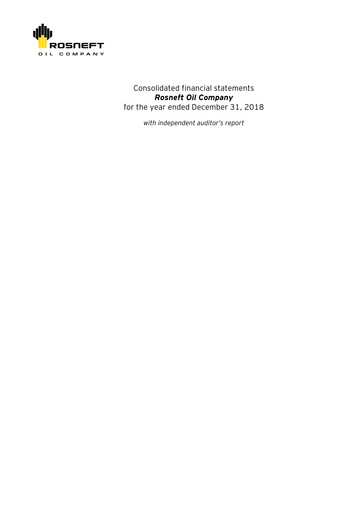 Thumbnail Rosneft Bilan financier 2018