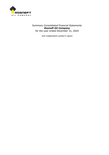 Thumbnail Rosneft Financial Statement 2024