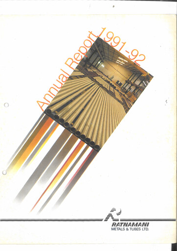 Thumbnail Ratnamani Metals & Tubes Annual Report 1991-1992