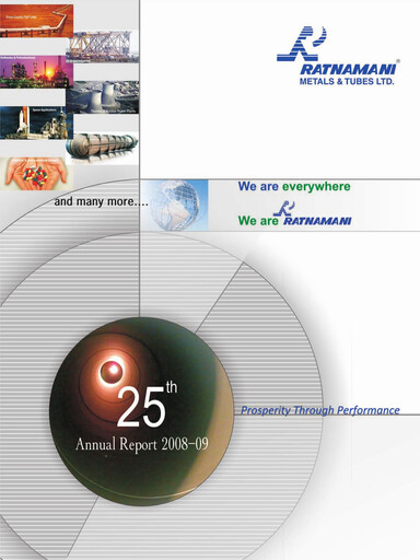 Thumbnail Ratnamani Metals & Tubes Annual Report 2008-2009