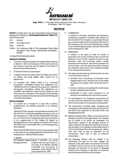 Thumbnail Ratnamani Metals & Tubes Annual Report 2012-2013