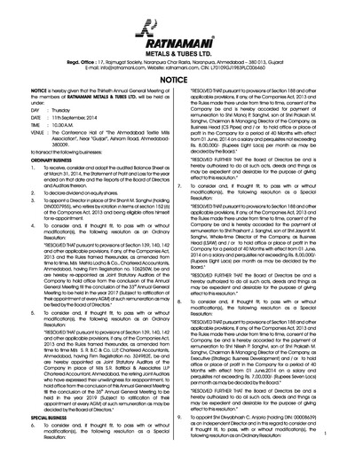 Thumbnail Ratnamani Metals & Tubes Annual Report 2013-2014