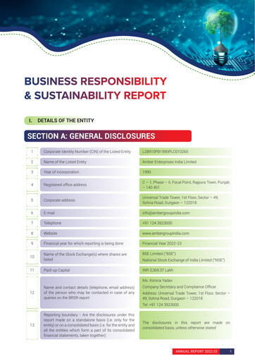Thumbnail Amber Enterprises India
 ESG Report 2022-2023