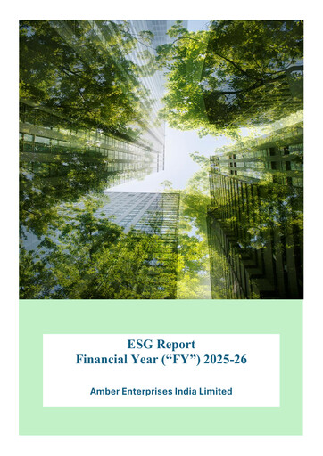 Thumbnail Amber Enterprises India
 Sustainability Report 2025-2026