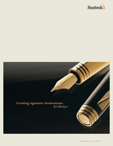 Thumbnail Sunteck Realty
 Annual Report 2010-2011