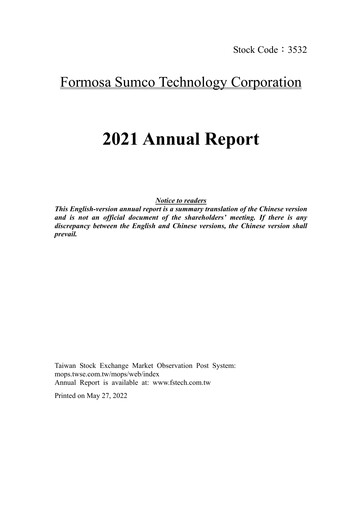 Thumbnail Formosa Sumco Technology Annual Report 2021