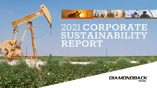 Thumbnail Diamondback Energy
 Sustainability Report 2021