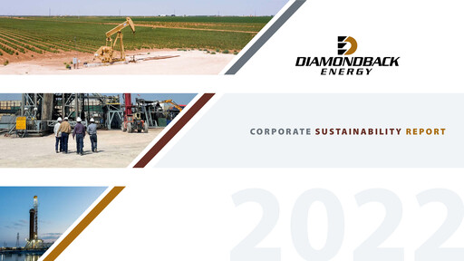 Thumbnail Diamondback Energy
 Sustainability Report 2022