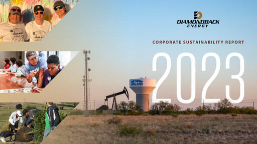 Thumbnail Diamondback Energy
 Sustainability Report 2023