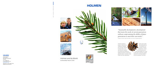 Thumbnail Holmen
 Sustainability Report 2008