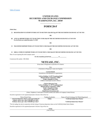 Thumbnail NetEase Annual Report 2019