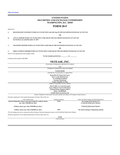 Thumbnail NetEase Annual Report 2025