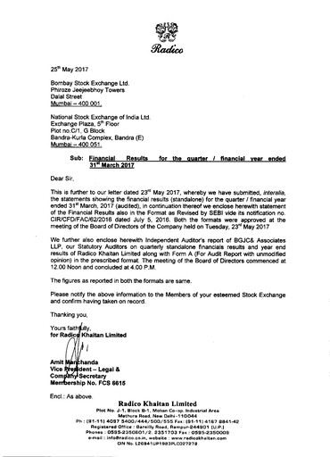 Thumbnail Radico Khaitan
 Financial Statement 2016-2017