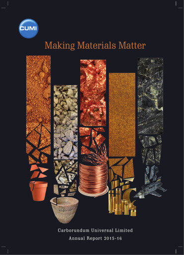 Thumbnail Carborundum Universal Annual Report 2015-2016