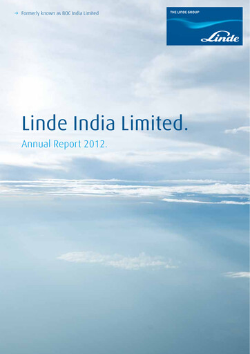 Thumbnail Linde India Annual Report 2012