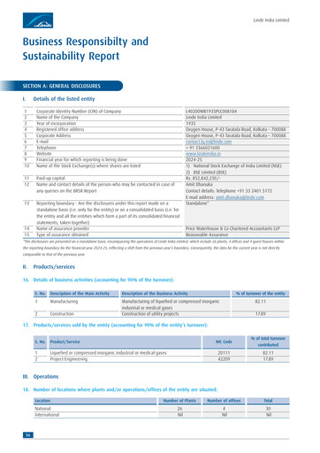 Thumbnail Linde India ESG Report 2024-2025