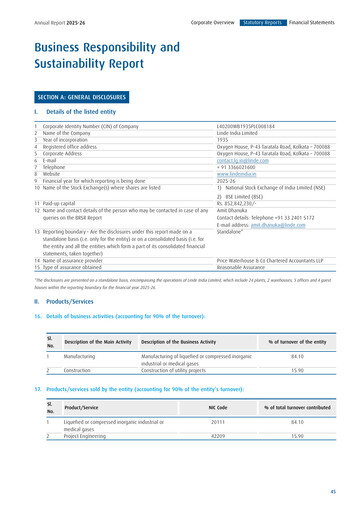 Thumbnail Linde India ESG Report 2025-2026