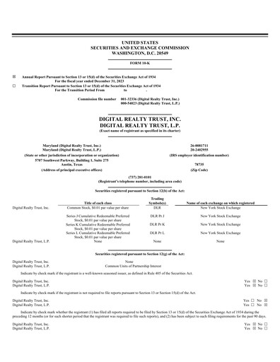 Thumbnail Digital Realty Annual Report 2023