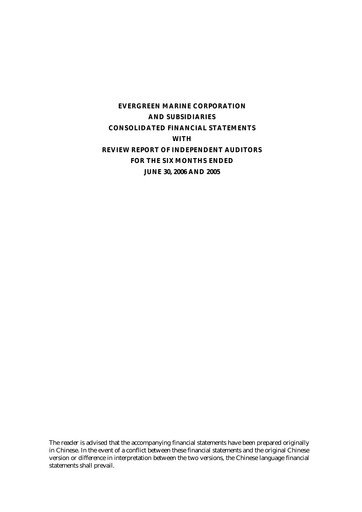 Thumbnail Evergreen Marine Half-year Report 2006-h1