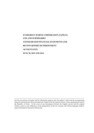 Miniature Evergreen Marine Rapport trimestriel 2015-q2