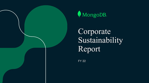 Thumbnail MongoDB Sustainability Report 2022