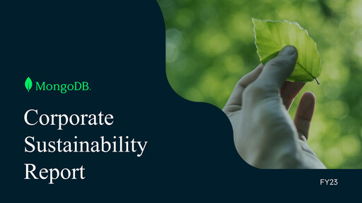Thumbnail MongoDB Sustainability Report 2023