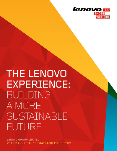 Thumbnail Lenovo Sustainability Report 2013-2014