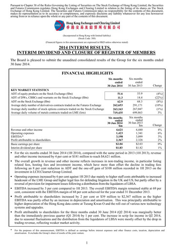 Thumbnail Hong Kong Exchanges & Clearing Financial Report 2014-h1