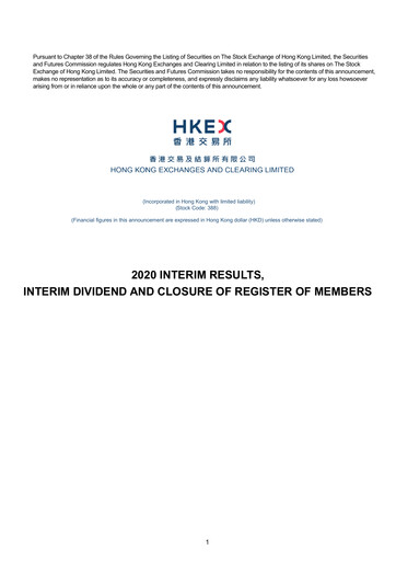 Thumbnail Hong Kong Exchanges & Clearing Financial Report 2020-h1