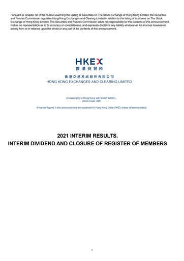 Thumbnail Hong Kong Exchanges & Clearing Financial Report 2021-h1