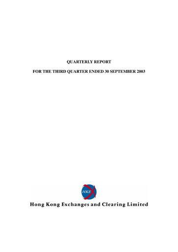 Thumbnail Hong Kong Exchanges & Clearing Quarterly Report 2003-q3