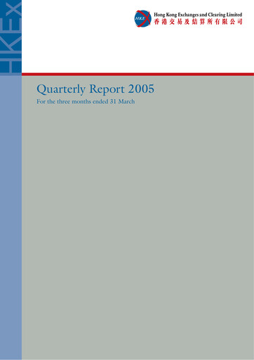 Thumbnail Hong Kong Exchanges & Clearing Quarterly Report 2005-q1