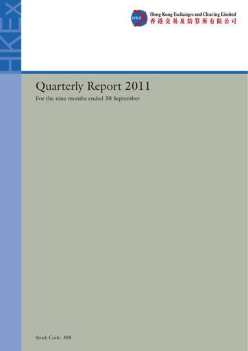 Thumbnail Hong Kong Exchanges & Clearing Quarterly Report 2011-q3