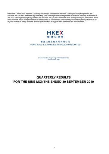 Thumbnail Hong Kong Exchanges & Clearing Quarterly Report 2019-q3