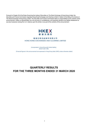 Thumbnail Hong Kong Exchanges & Clearing Quarterly Report 2020-q1