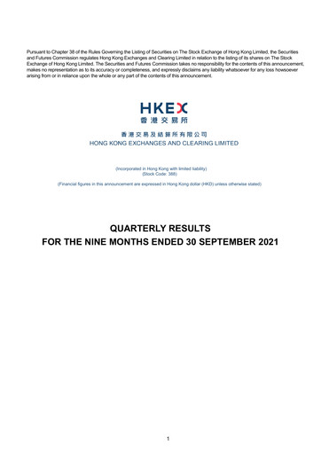 Thumbnail Hong Kong Exchanges & Clearing Quarterly Report 2021-q3