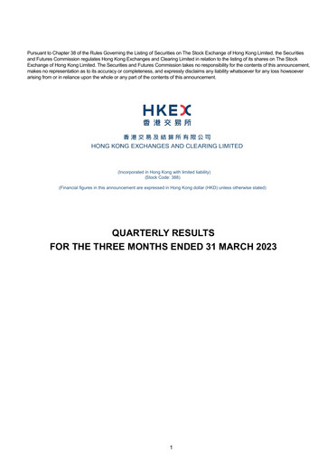Thumbnail Hong Kong Exchanges & Clearing Quarterly Report 2023-q1