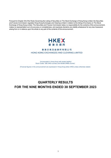 Thumbnail Hong Kong Exchanges & Clearing Quarterly Report 2023-q3