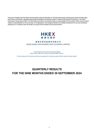 Thumbnail Hong Kong Exchanges & Clearing Quarterly Report 2024-q3