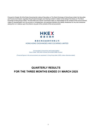Thumbnail Hong Kong Exchanges & Clearing Quarterly Report 2025-q1
